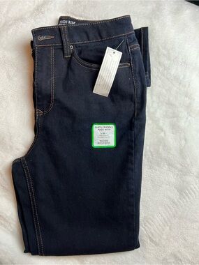 NOBO Dark Navy High-Rise Jeans with Contrast Stitching